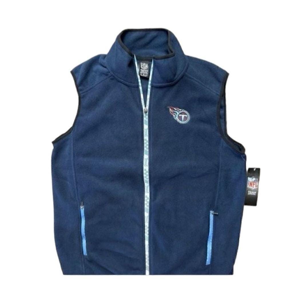 NFL Tennessee Titans Mens Fleece Full Zip Vest Size M NWT